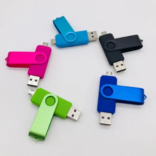 Низкая цена гравировка логотипа мобильного телефона смартфон Android OTG флэш-накопитель оптом