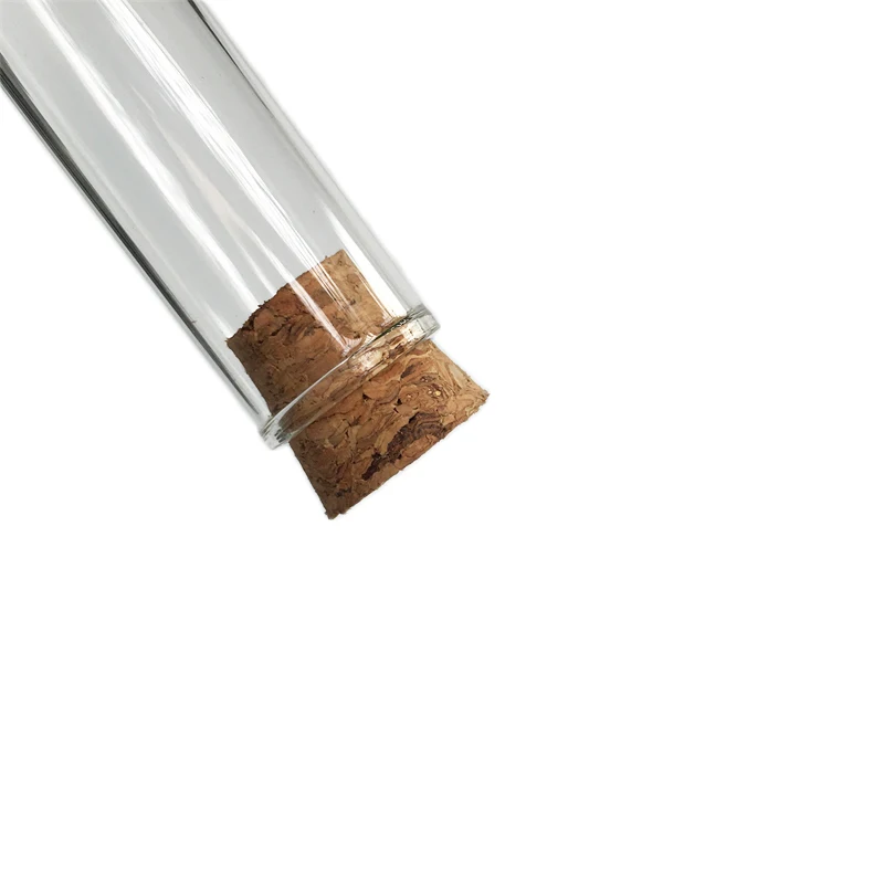 Airtight glass vials high borosilicate 125mm glass tube test glass tube with cork
