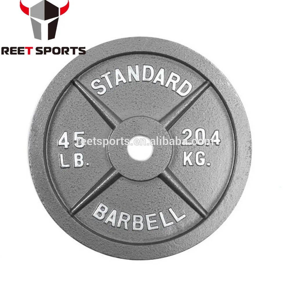 Gym equipment cast iron weight plates for fitness training
