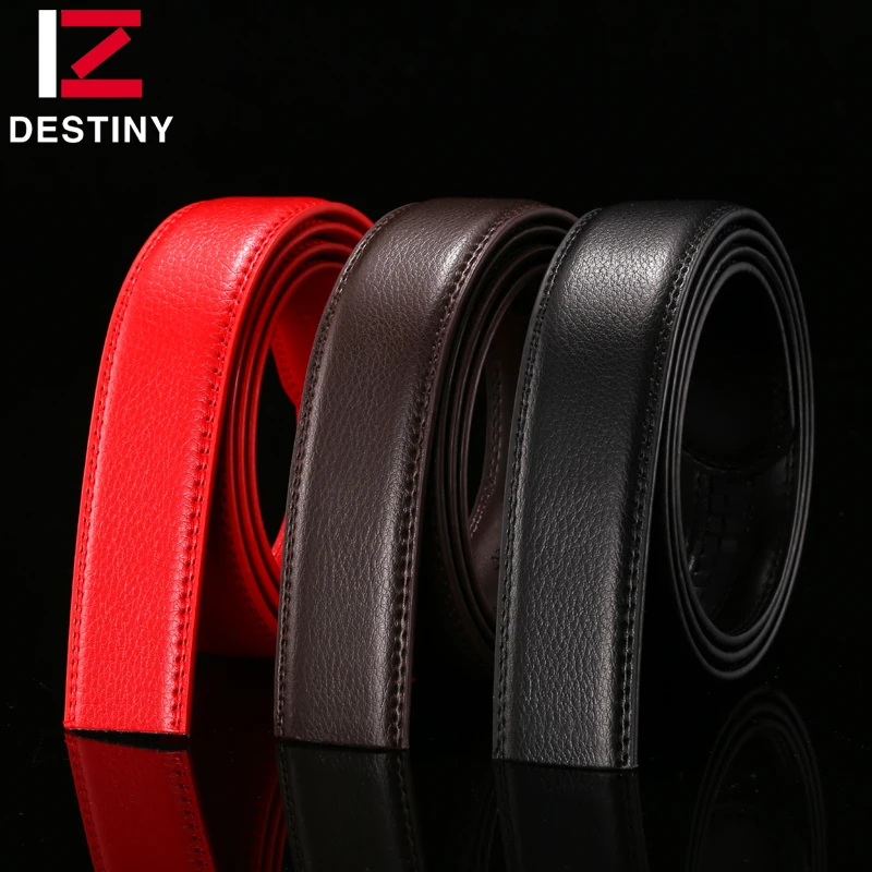 5colors Width 3.5cm for Automatic Buckle High Quality Leather Belt Without Buckle