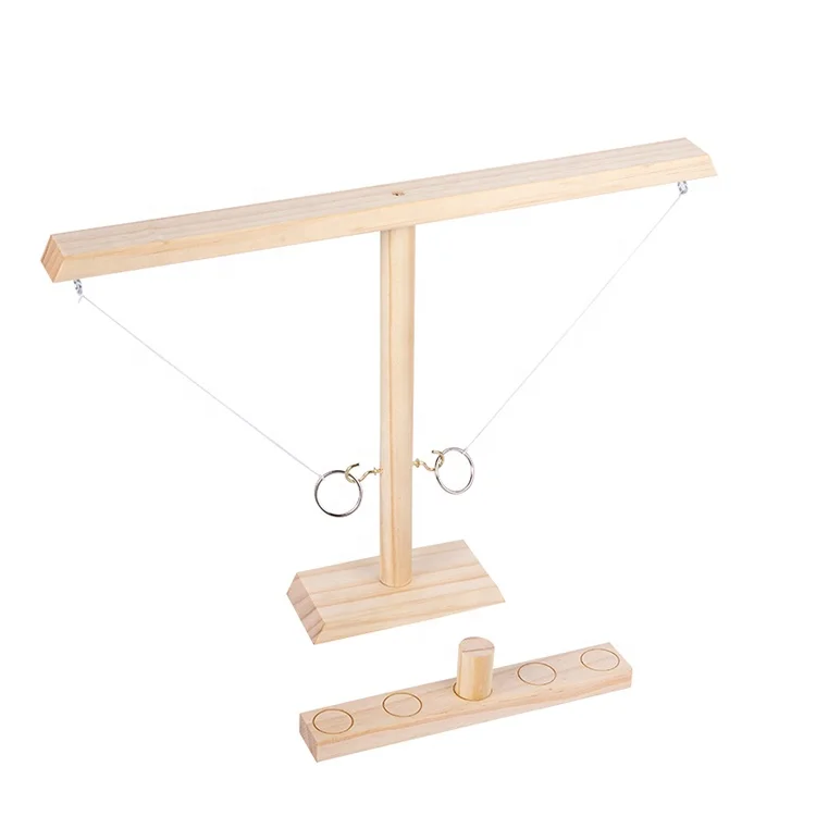 Hot Sell Wooden Family Toy Drinking Game Ring Toss Game Set Hook and Ring Toss Game For Children Adult Party Home