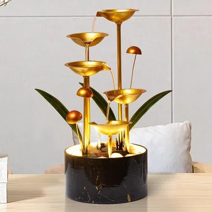 Creative Indoor & Outdoor Wall Waterfall Indoor Water Fountain Tabletop Metal Fountains Modern Wholesale Hotel Home Decor