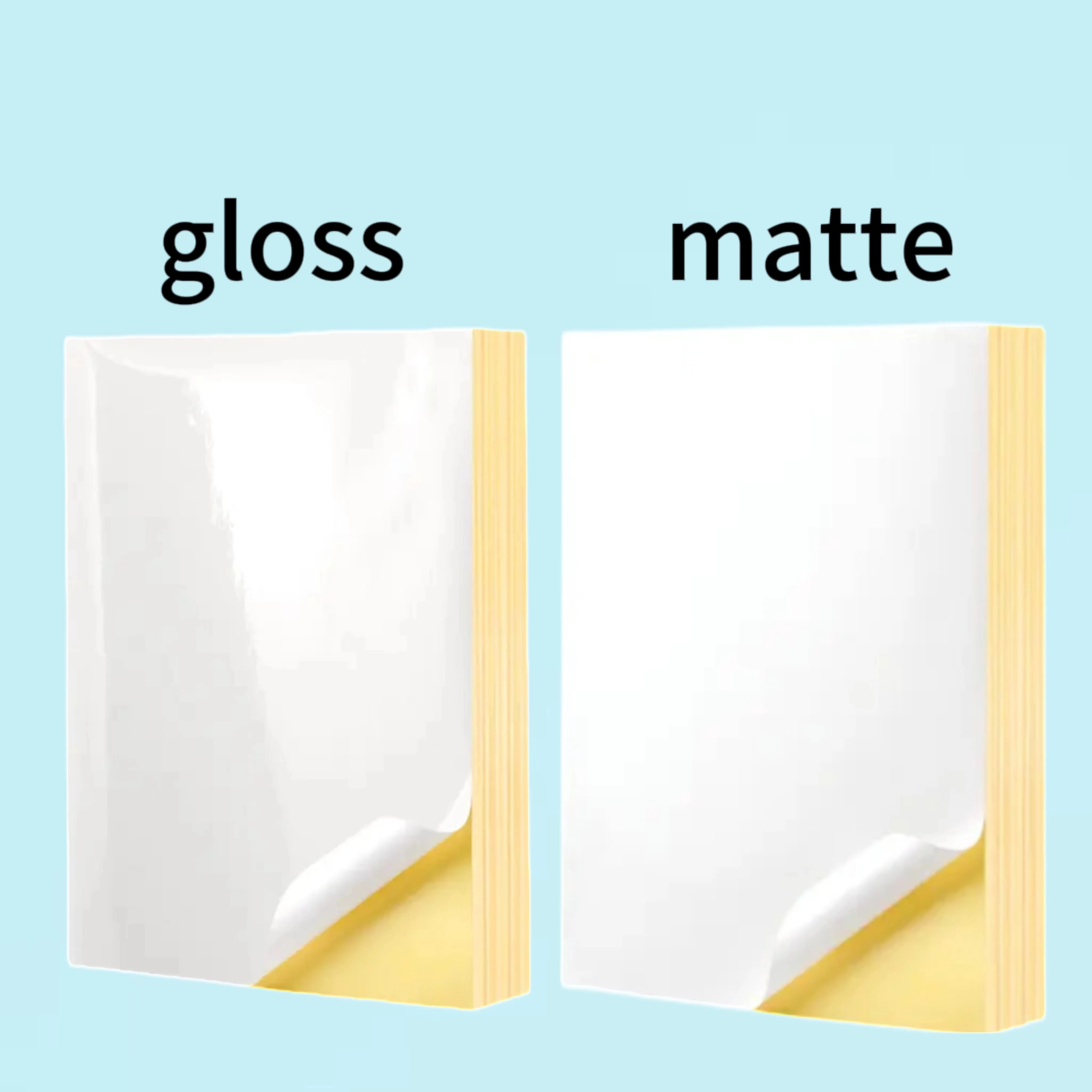 210mmX297mm White Matte Adhesive Paper A4 Printable Raw Material for Custom Sticker 100 Sheets Paper Cover Sheet Inkjet Labelss