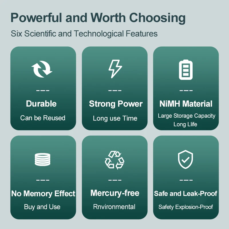 PUJIMAX Wholesale aa rechargeable battery pack 12pcs 1.2v nimh aa battery 1300mah 2a nimh batteries for alarm clock toy car