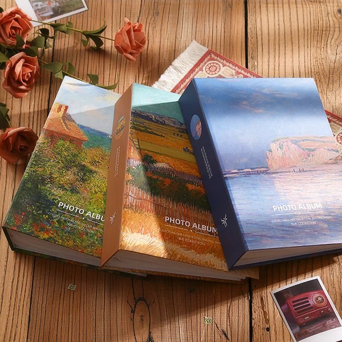 Lerp&Wholesale foto album 100/200 pockets 5/6/7 inch artwork style for baby photo album 4x6