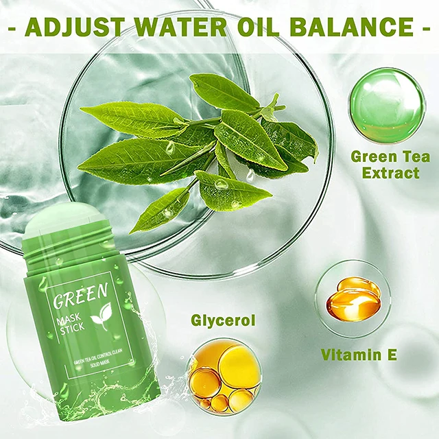 SEOMOU Hot Selling Facial Cleansing Clay Mask Green Tea Eggplant for Removal Blackheads