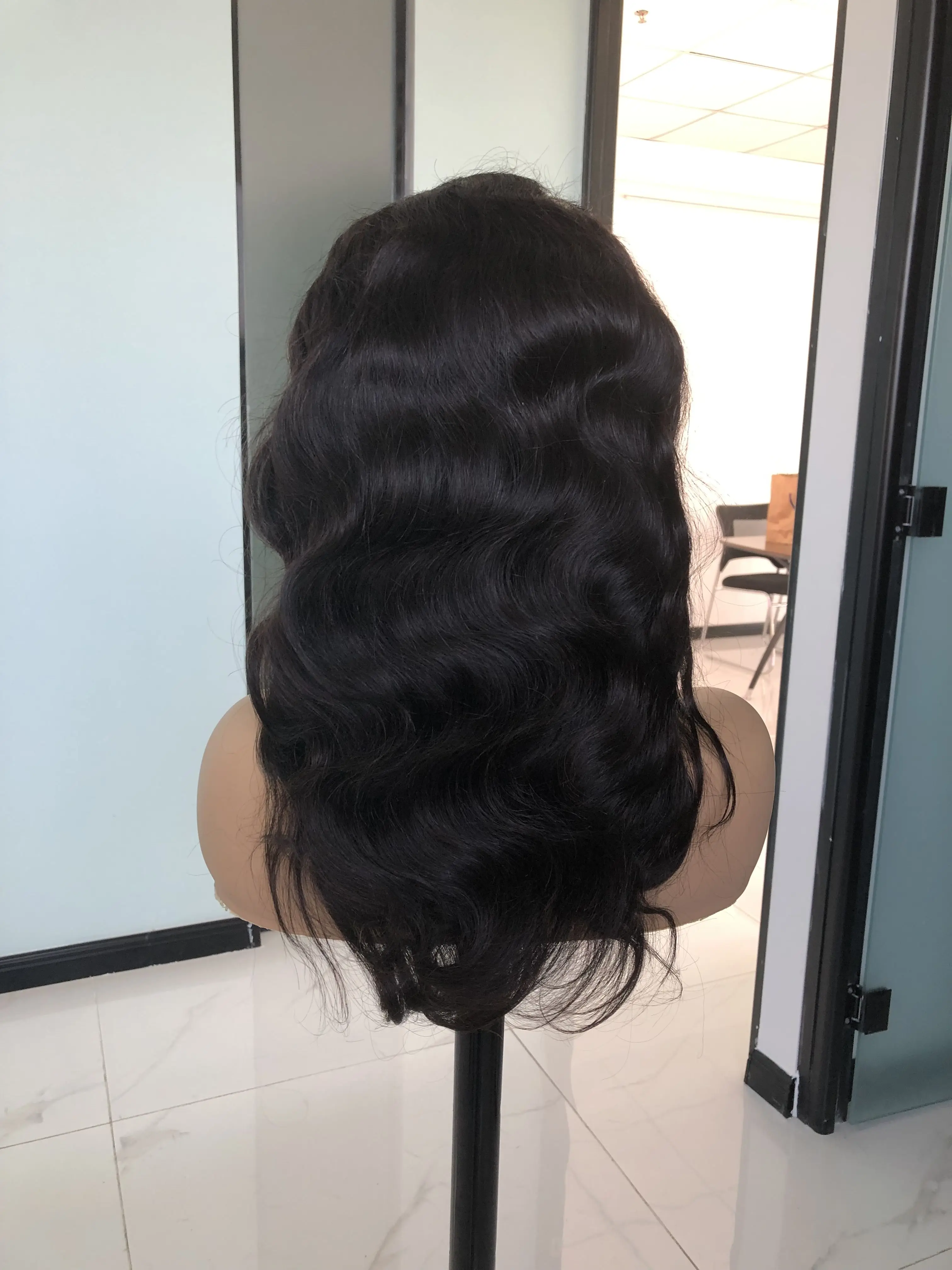 Cheap 150 180 Density Headband Wig Human Hair Brazilian Hair for Black Body Wave Curly Straight Women Natural Black 1 Piece Long