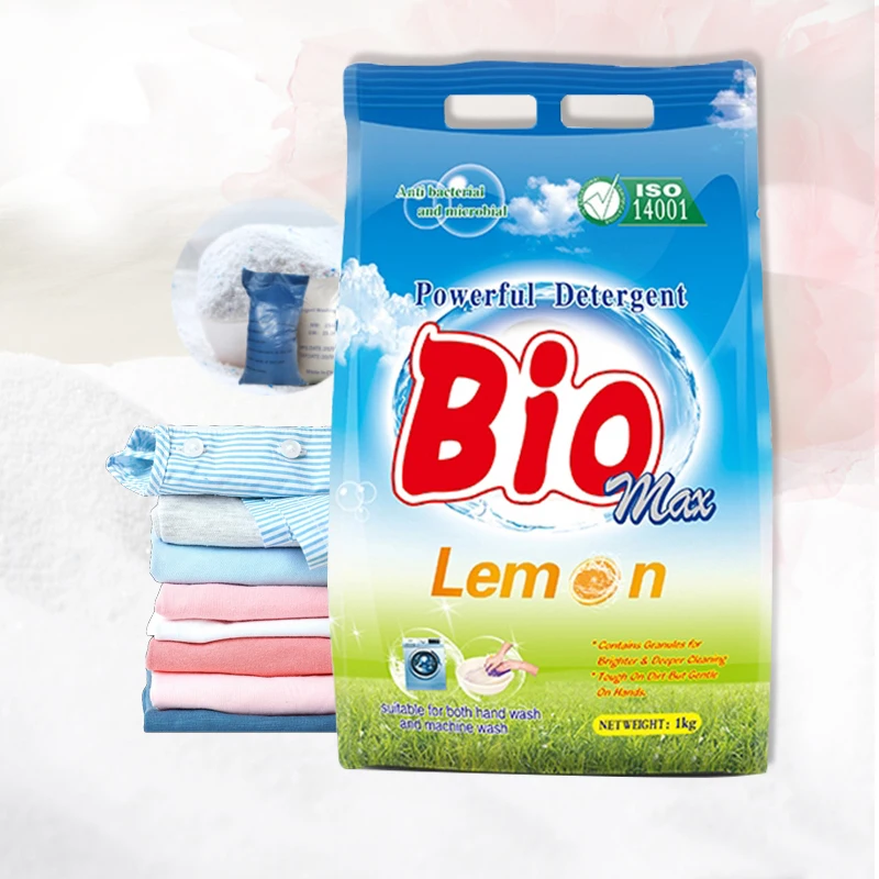 OEM High Effective Plastic Bags 1KG to Laundry Powder Household Cleaning Cleaning Products Washing Detergent Soap Powder