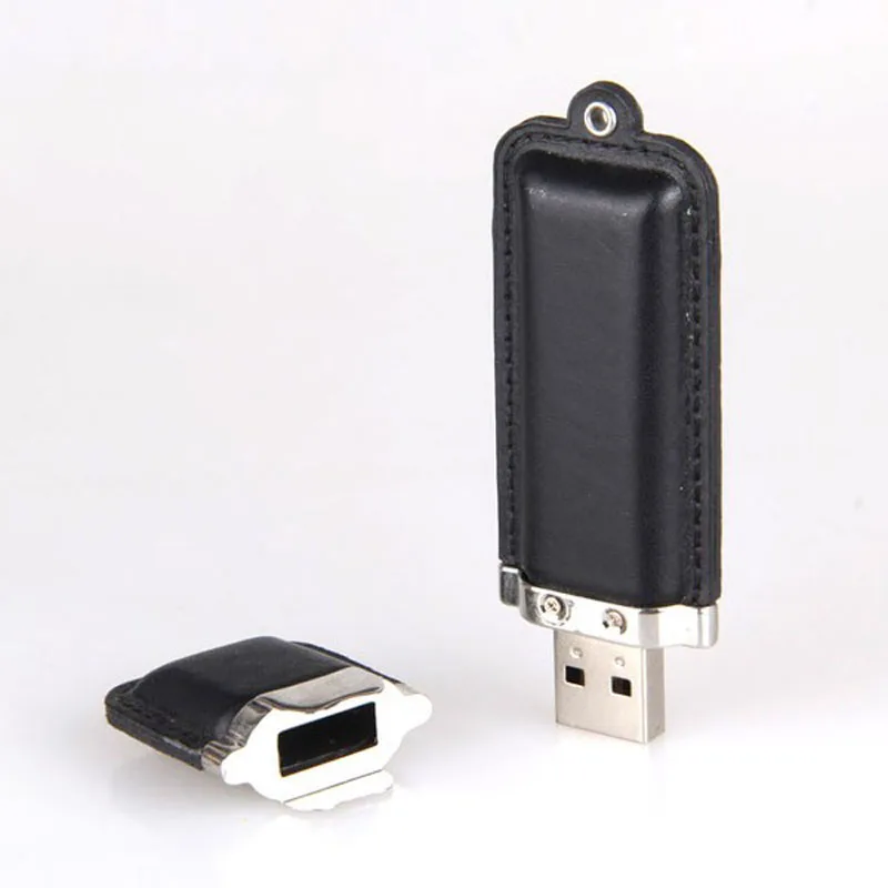 Custom leather usb key with keychain 128GB 256GB 512GB 1TB 2TB Usb Stick Swivel usb flash drive With Custom Logo