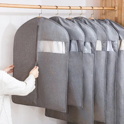 Customization Texts Dust-Proof Garment Bag Hanging Suit Cover For Household Coat