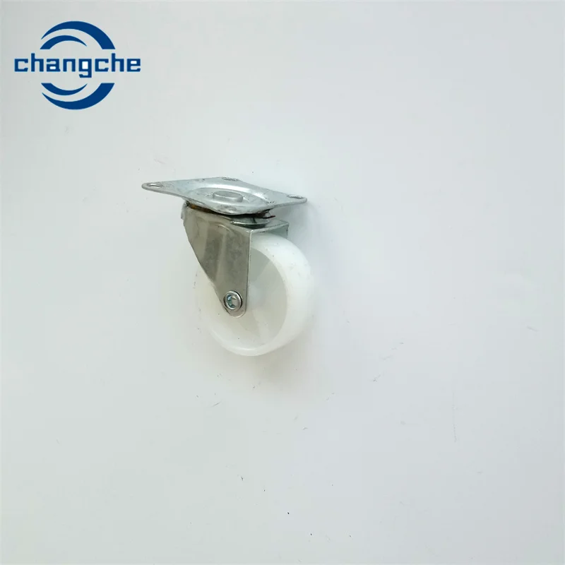 White  Caster Wheels Fixed Caster 3 Inch Caster Wheel PVC PU Material Wheel