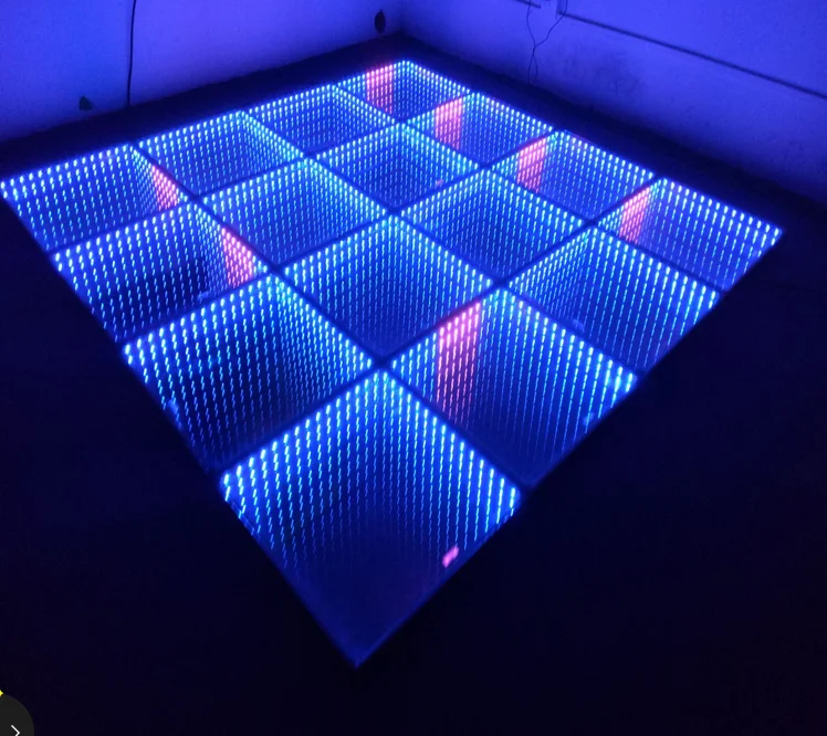 High Quality LED Effect Light 3D Mirror Abyss LED Dance Floor for Wedding Stage