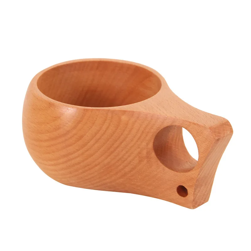2021 Wholesale Custom Logo Handmade Eco-friendly Finland Style Traditional Milk Wooden Cups