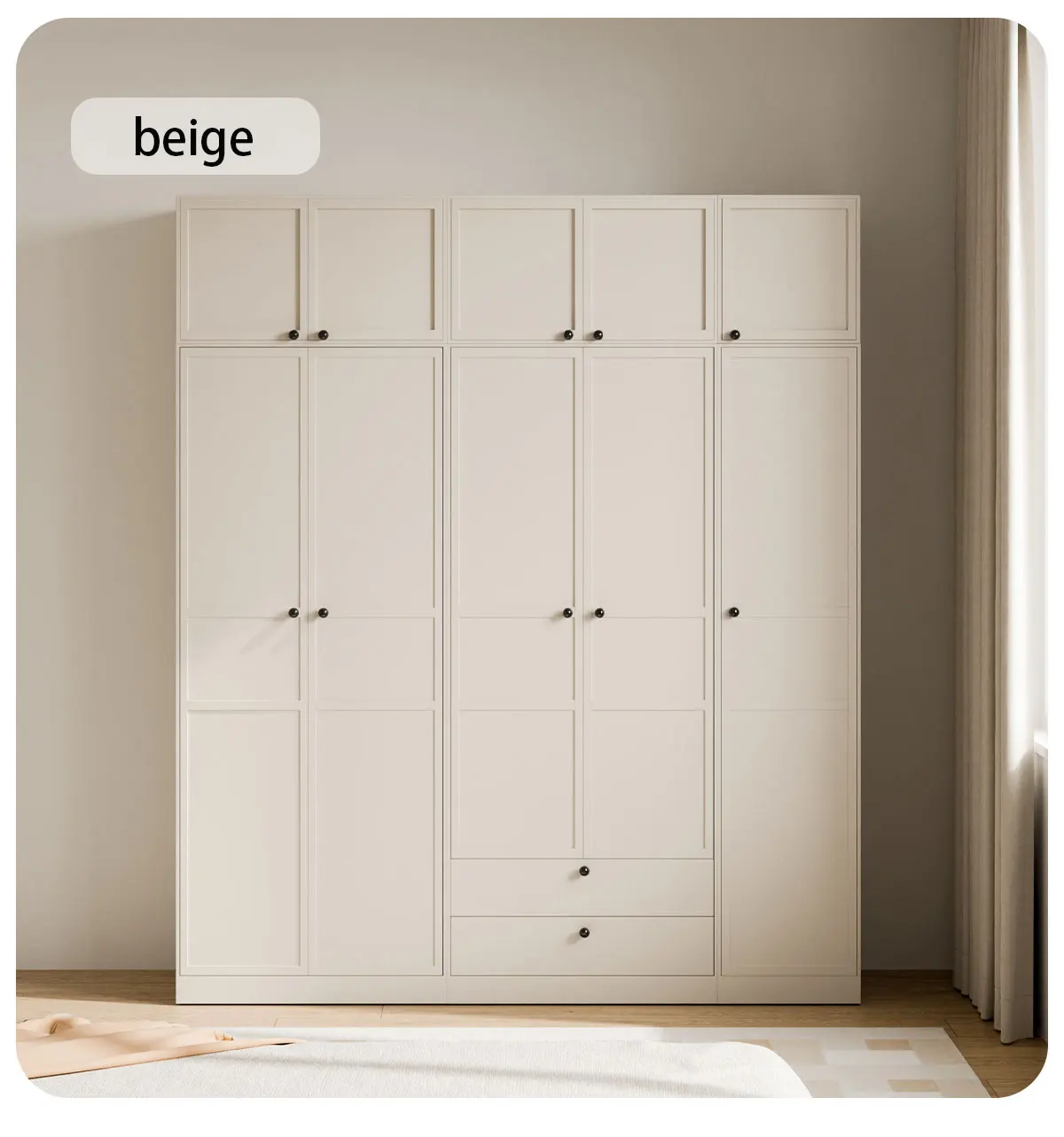 Brand New 10 Tier Tree Wall Simple Design Wardrobe With Bookshelf White metal Bookcase