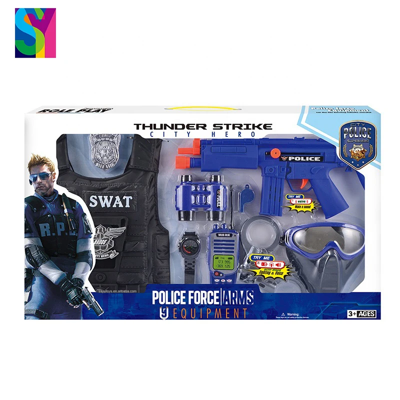  SY Jouet Enfant Kids School Education Toys Pretend Play Set Role Playing Game Police Station