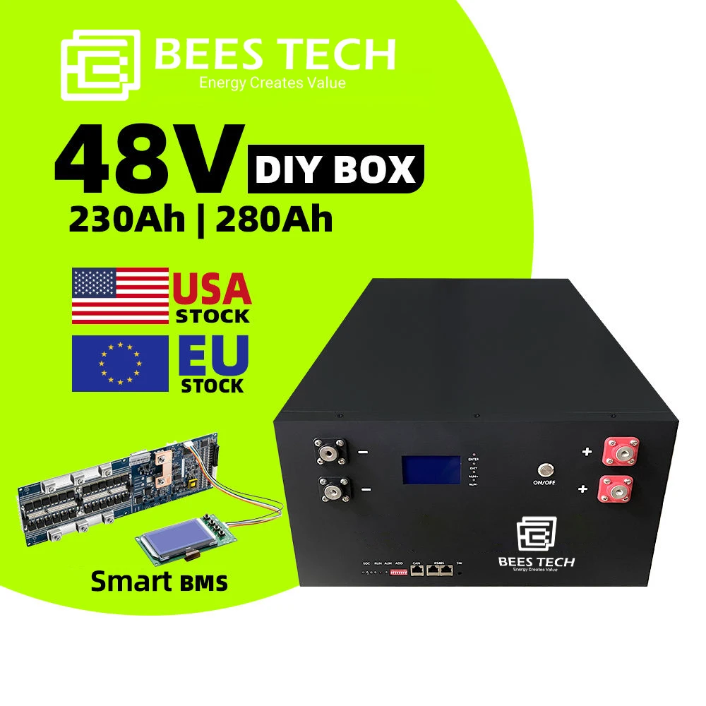 DIY BOX Lifepo4 16S система хранения энергии 48 В 51 2 280Ah 300Ah 302Ah 304Ah 320Ah LiFePO4 корпус батареи Kit JK