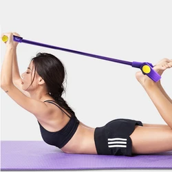 2020 New Arrival Sit Up Training Pedal Four Tube Latex Wall Pulley Sports Safety Home Fitness foot Pedal Resistance Band