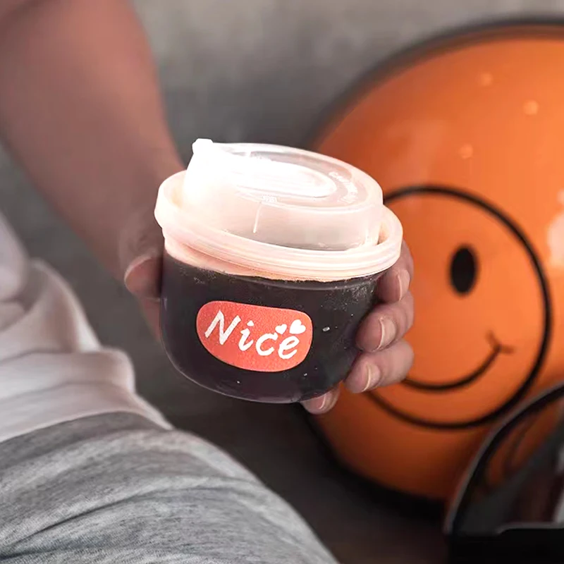 8oz 260ml U shape Plastic Cup Milkshake Smoothie Cups Small Cold Coffee Cups