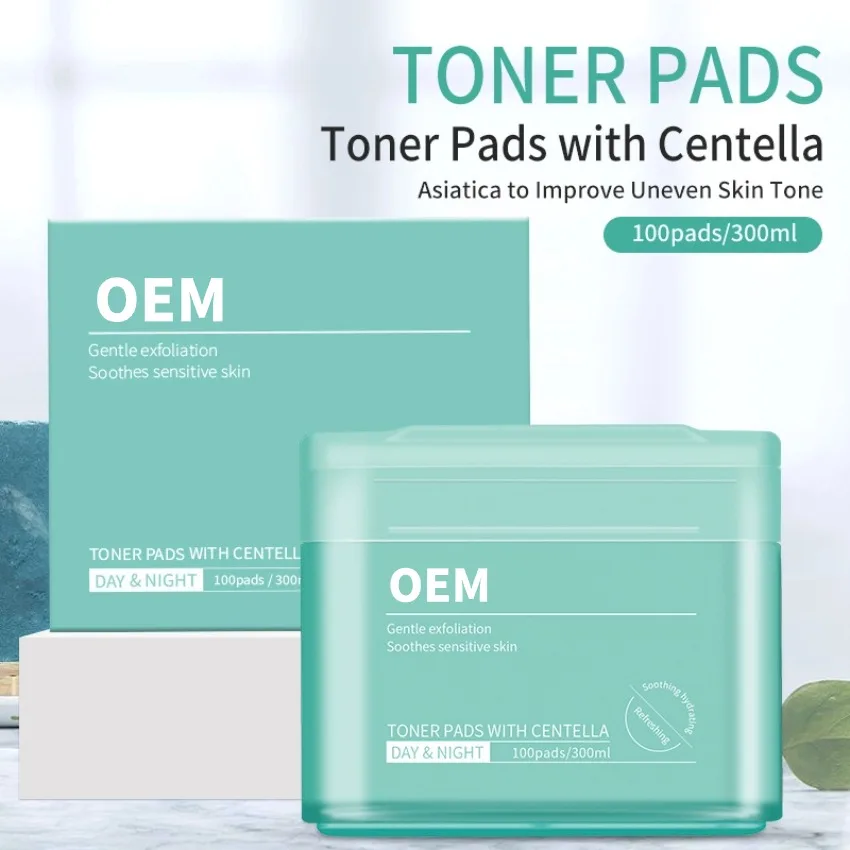 Korean Skincare Prevent Breakouts Improve Skin Texture Exfoliating Facial Toner Pads for Dead Skin & Blackheads, Minimize Pores