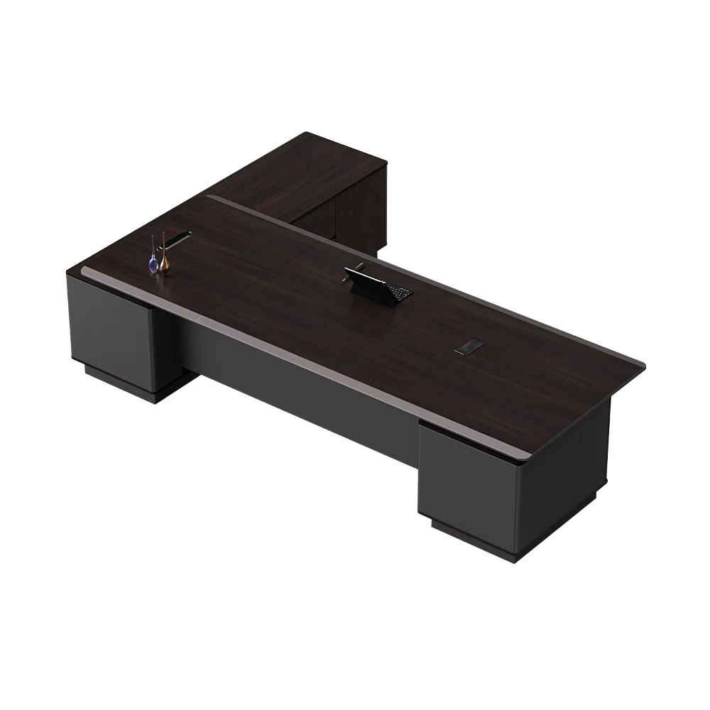 Коммерческая модная кожаная L-образная Таблица менеджера исполнительный компьютерный Генеральный директор современная офисная мебель дизайн стола