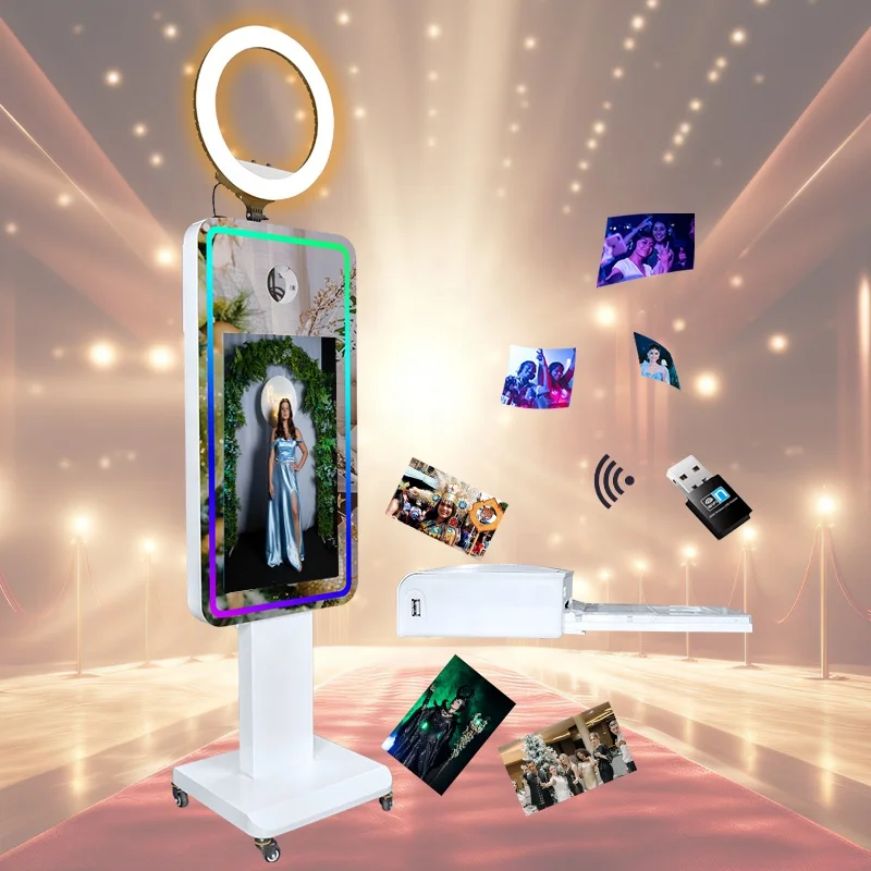 New Trend LCD Touch Screen Digital Photo Booth Kiosk Camera Adjustable DSLR Selfie Mirror Photo Booth