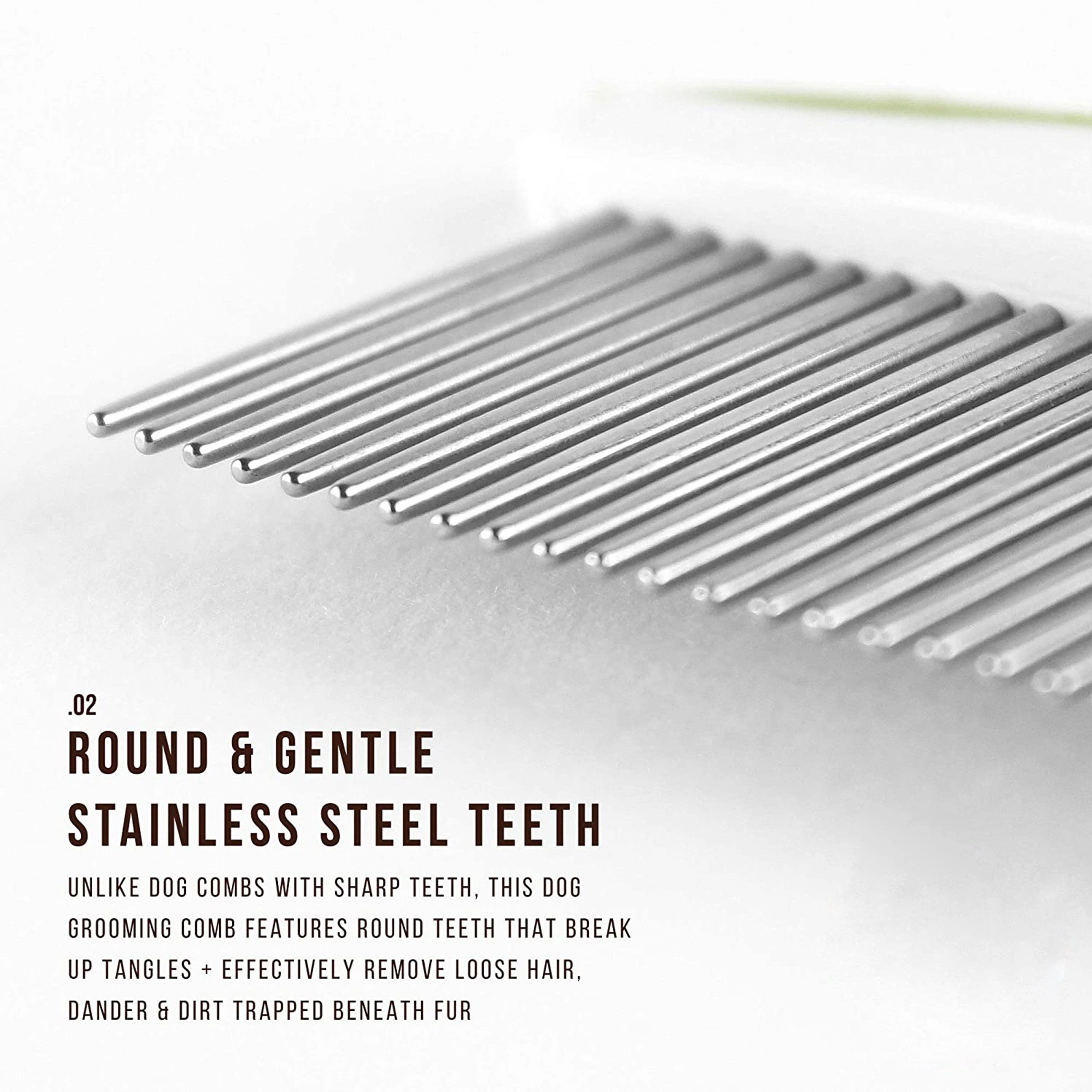 High quality Eco-Friendly Green Stainless pet supplies grooming steel hair metal comb