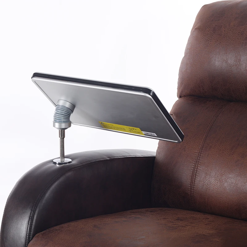 Full Grain Leather Genuine Loveseat Set Headrest Recliner Writing Table Cup Holder Italy Single Elderly Luxury Reclining Sofa