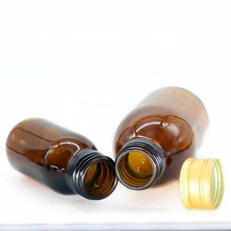 
Glass bottles 50ml 100ml amber glass bottle for syrup packing 