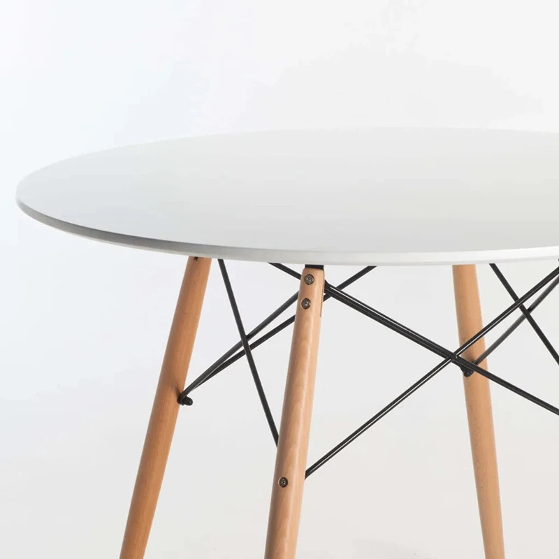 Wholesale Customizable Size Wooden Dining Table Dining Room Home Kitchen Restaurant Round Circle Coffee Table