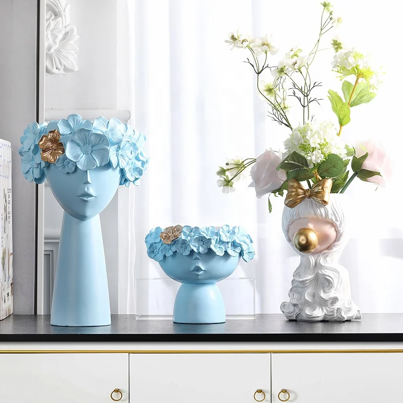 Top Seller High Quality Furniture Decorating Accessory Human People Pots Cactus Succulent Flowerpot