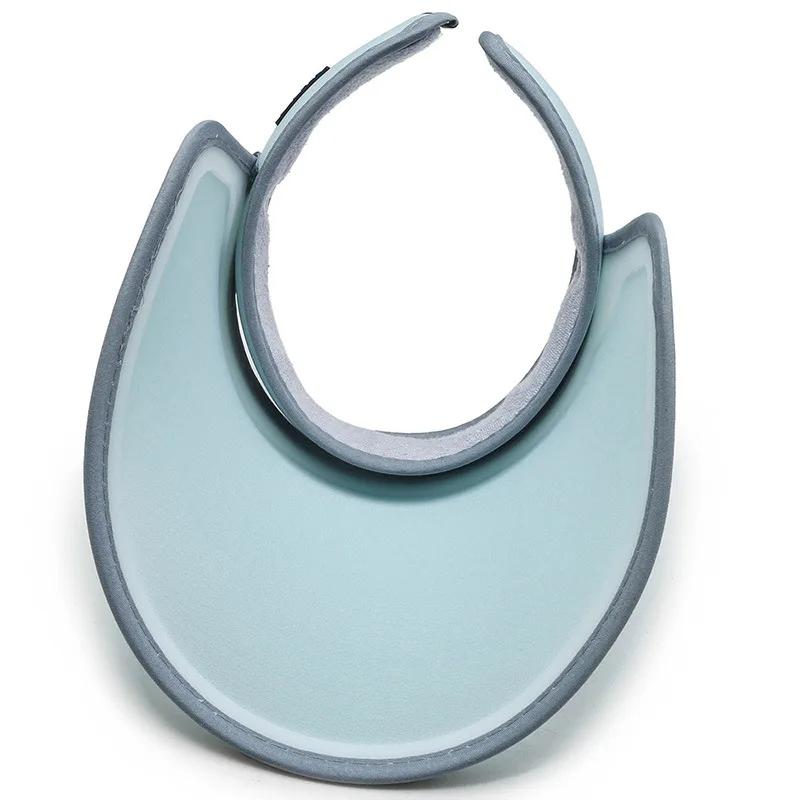 Visor Cap Hat Beach Sun Visor Hat Promotion Advertising Tuorist Team Cap Custom Logo UV Protection Air Top Plastic PVC Plain Age