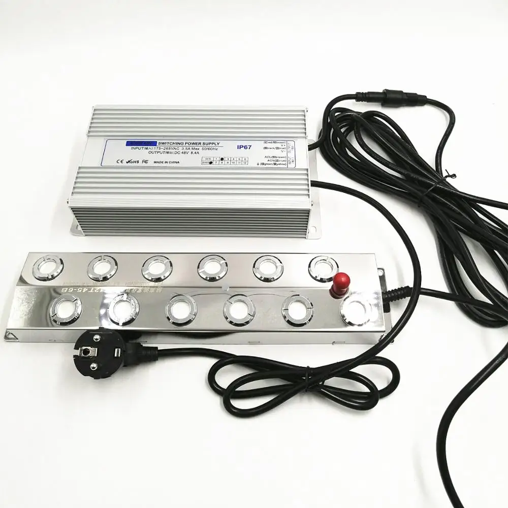 DC 48V 5000ML/H 10 Head Ultrasonic Atomizer Industrial Humidifier Ultrasonic Mist Maker Fogger With 110V 220V Power Supply