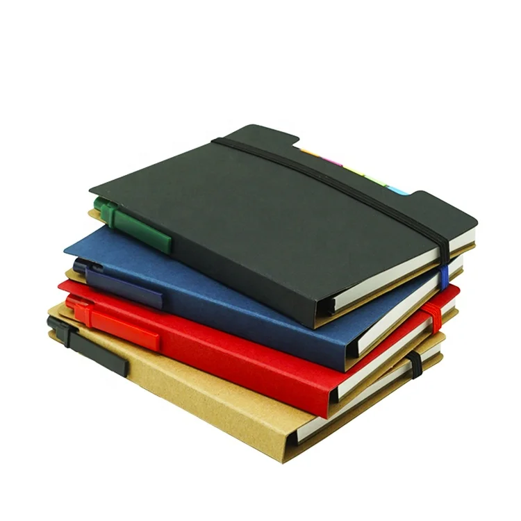 A5 A6 hot factory paper cover business custom diary planner book journal notebook with pen set stickers