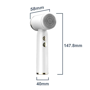 Portable Waterproof Facial Cleansing Spin Roller Sonic Massager Cleaner Brush Silicone Electric Face Brush Cleanser