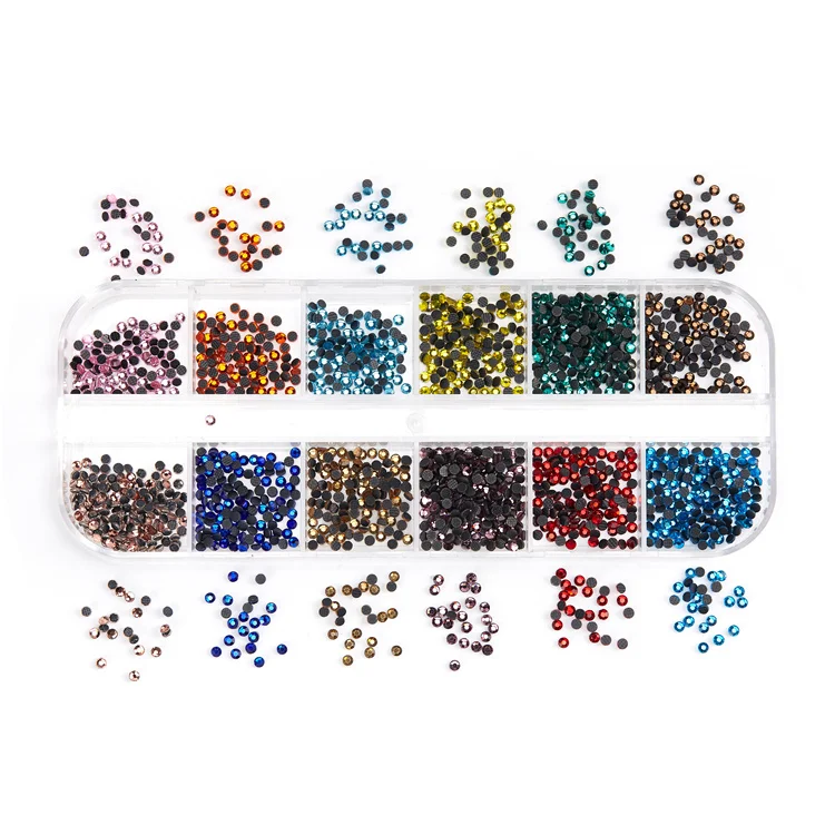 
2mm loose rhinestone mix 12 color stone for DIY flat back rhinestone 