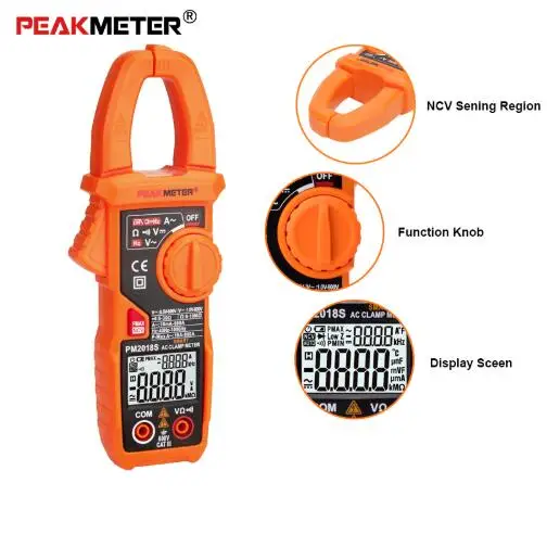  Цифровой измеритель-зажим PEAKMETER PM2018S портативный смарт-тестер сопротивления и цепи переменный постоянный ток 600