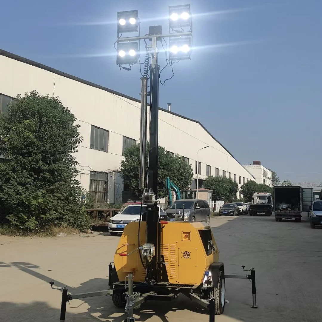 Outdoor lighting Lighting tower 5m 7m 9m Diesel engine EPA EURO5 certified engine