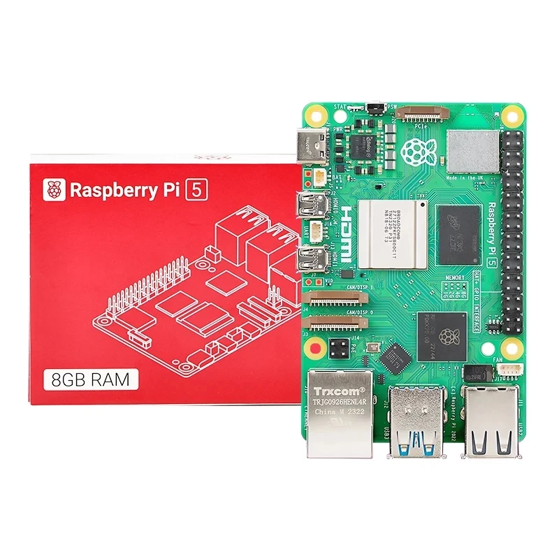 Original Raspberry Pi 5 4GB/8GB RAM BCM2712 processor 2.4GHz quad-core 64-bit Arm Cortex-A76 CPU Raspberry Pi 5