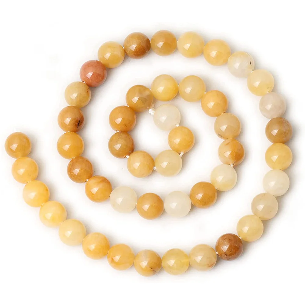 Wholesale Natural Semi-Precious Gemstone Round Smooth Chrysanthemum Stone Coral Jade Beads For Jewelry Making