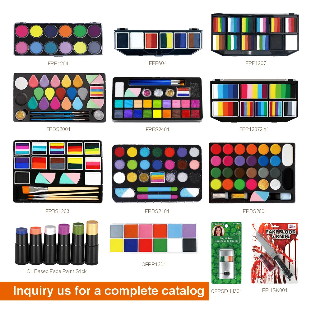 Washable Water Based Paint 50g  professional Water Activated rainbow  water based children face painting