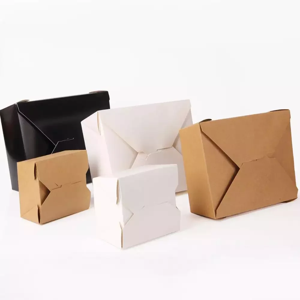 KG Disposable Pack Take Out Container Fast Food Bread Packaging Emballage Burger Churros Paper Boxes to Go Box Restaurant Crepe