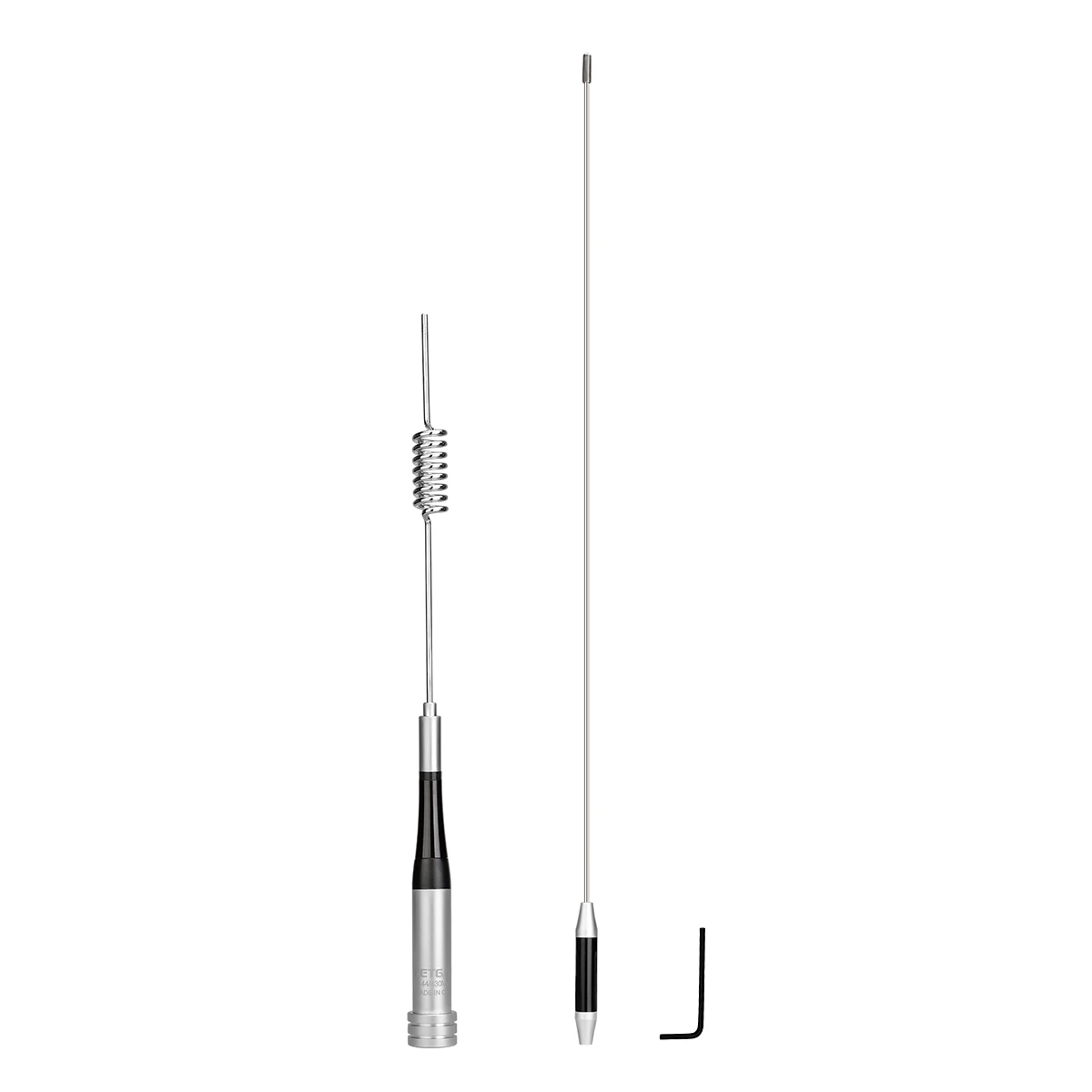 High Quality Silver Stainless Steel Spring VHF/UHF Antenna For Amateur Car Radio Mobile/Station Retevis MA07
