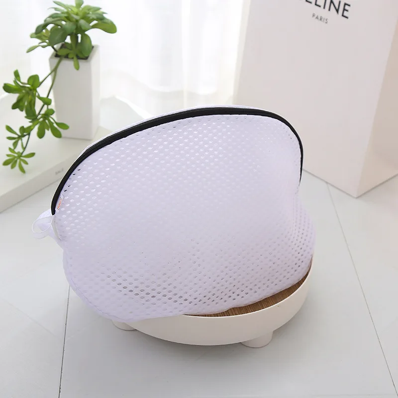 Wholesale Large Convenient Mesh Shoes Washing Bag White Color Machine Washable Shoe Laundry Bag