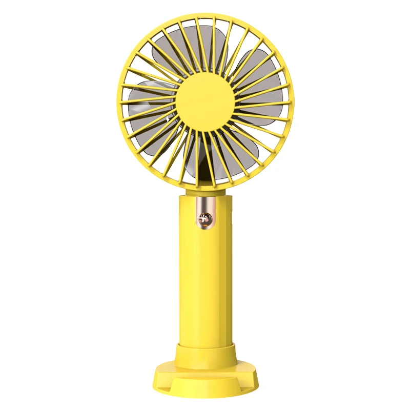 High Quality 3 Speed portable rechargeable handheld fan 1200mAh Type-C standing Air cooling fan Mobile phone holder fan