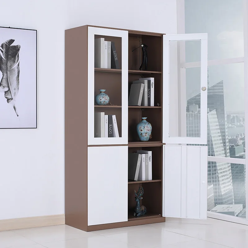 bulk white disassemble storage index card iron glass door staff lock furniture office metal steel filing cabinet heavy duty