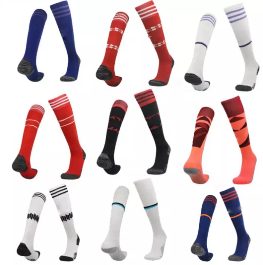 Manufacturer Custom Logo Security Classic Adults Long Plain Grip Sports Soccer Football Socks
