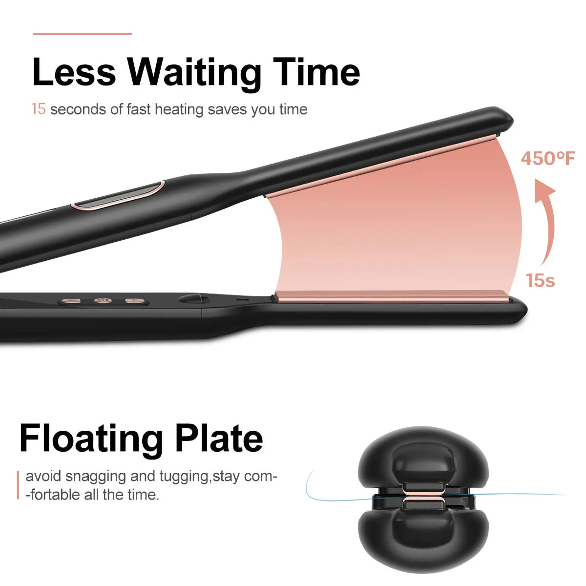 Popular 2 In 1 Hair Straightener Curler Short Mini Small Flat Irons Straightening Thinnest Wool Curls hair Styling Tools For Man