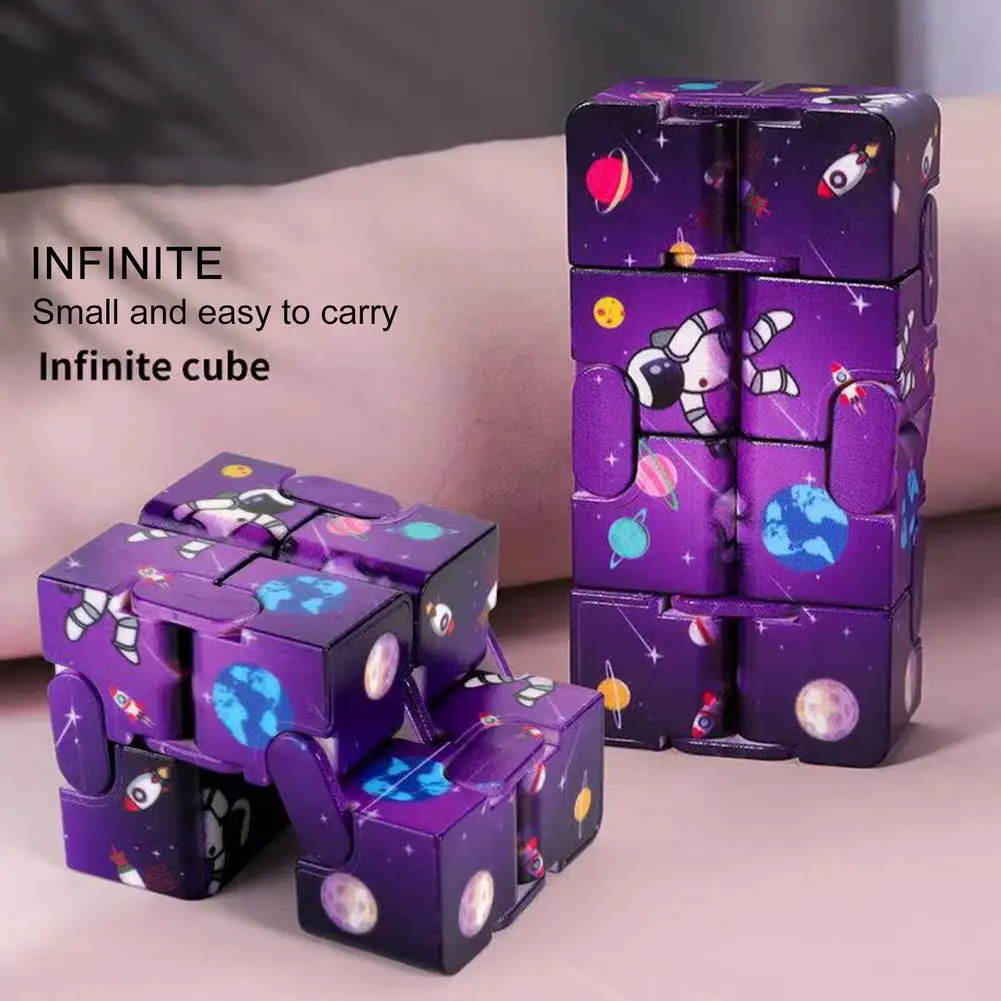Spaceman Stress Relief Cubic Puzzle Stop Stress Reliever Adults Kids Antistress Anxiety Fidget Magic Infinity Cube