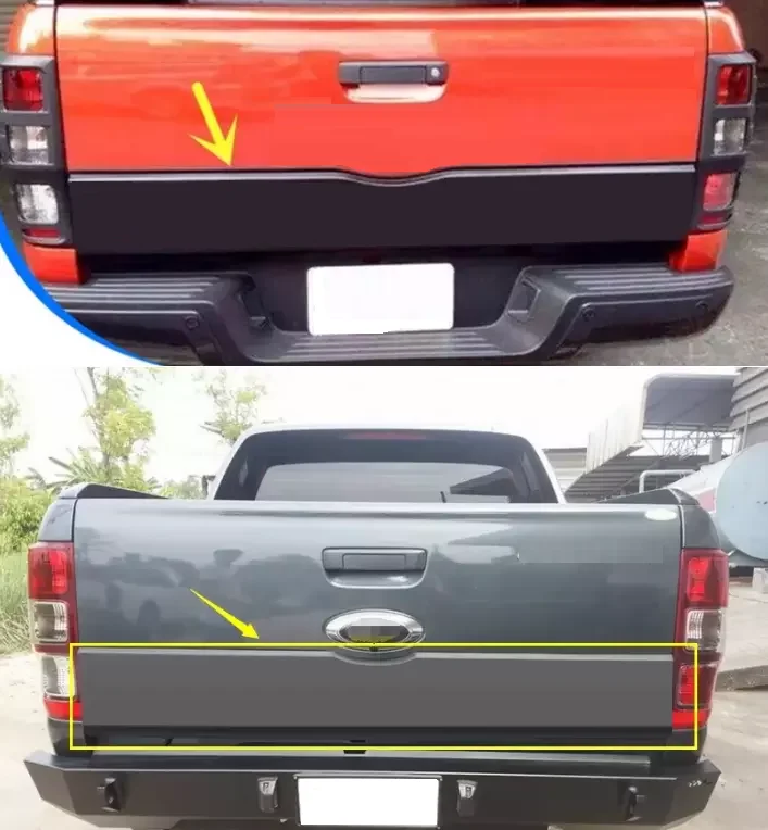 Car Exterior Accessories Black Tail Gate Board Part For Ford Ranger T6 T7 2012 UP
