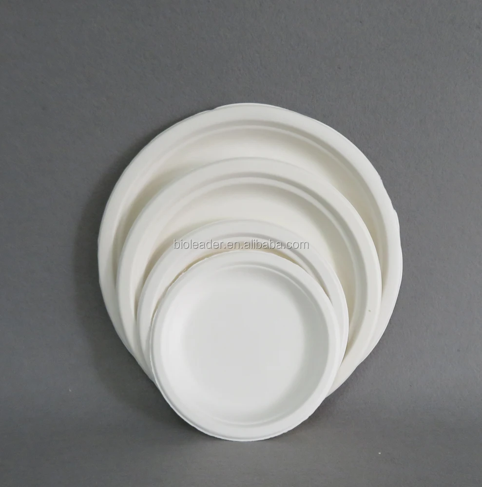 Round Paper Plate Plate Dish Disposable Stocked Eco-friendly 6 Inch Food Plant Pattern Not Support 50000pcs Everyday >10